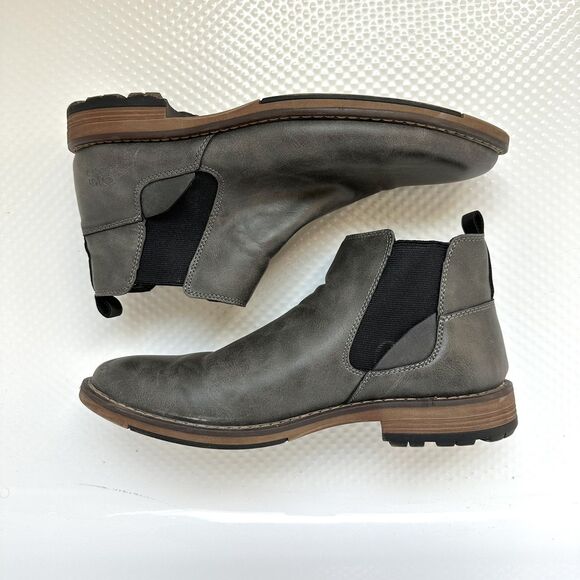 B-52 BY BULLBOXER Men’s 10 Chelsea Ankle Boots Gray Pull On - Picture 2 of 11